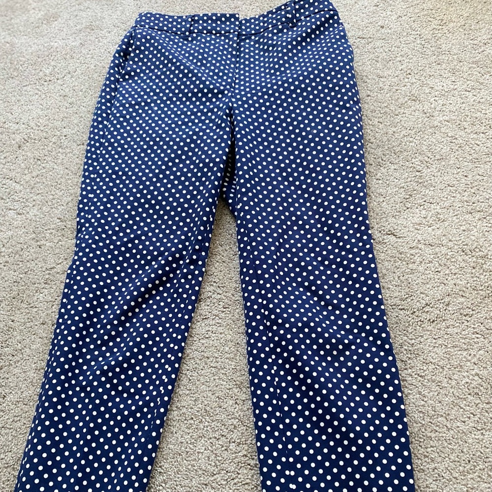 Boden Navy Blue Polka Dot Trousers